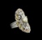 GIA Cert 1.48 ctw Diamond Ring - 14KT White Gold