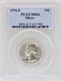 1976-S Washington Quarter Silver Coin PCGS MS64