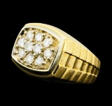 1.00 ctw Diamond Ring - 14KT Yellow And White Gold