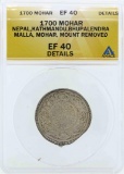 1700 Nepal Kathmandu Mohar Coin ANACS EF40 Details