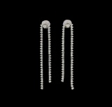 14KT White Gold 3.60 ctw Diamond Earrings