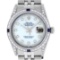 Rolex Mens Stainless Steel Diamond Lugs & Sapphire Datejust Wristwatch