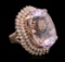 14KT Rose Gold 39.46 ctw GIA Certified Kunzite and Diamond Ring