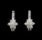 14KT White Gold 0.50 ctw Diamond Earrings