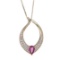 0.42 ctw Ruby and Diamond Pendant - 18KT Yellow Gold