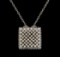 0.85 ctw Diamond Pendant With Chain - 14KT White Gold
