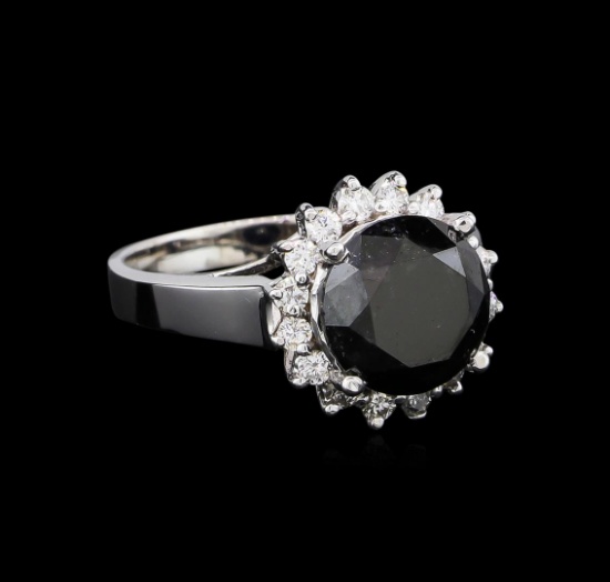 4.95 ctw Black Diamond Ring - 14KT White Gold