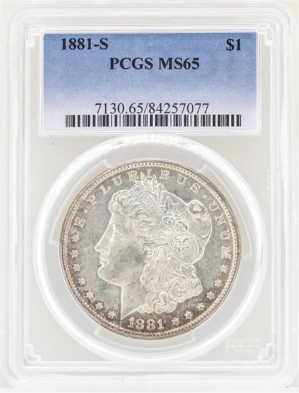 1881-S $1 Morgan Silver Dollar Coin PCGS MS65