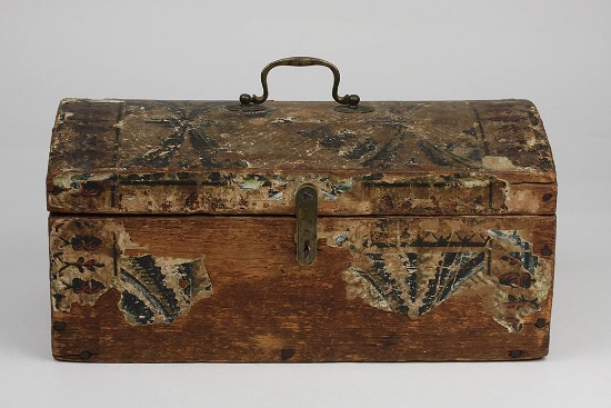 Antique Wallpaper Box Circa 1800s