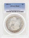 1881-S $1 Morgan Silver Dollar Coin PCGS MS65