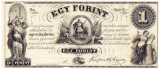 1800's $1 EGY Forint - Obsolete Note UNC