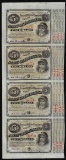 Uncut Sheet of (4) State of Louisiana Baby Bond Obsolete Notes