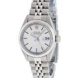 Rolex Ladies Stainless Steel Silver Index 26MM Datejust Wristwatch