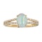 0.9 ctw Ethiopian Opal and Diamond Ring - 14KT Yellow Gold