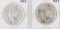 Lot of (2) 1924 $1 Peace Silver Dollar Coins