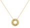 0.15 ctw Diamond Pendant With Chain - 14KT Yellow Gold