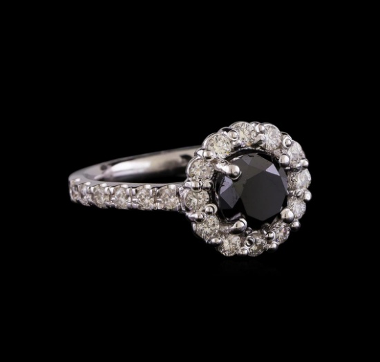 2.61 ctw Black Diamond Ring - 14KT White Gold