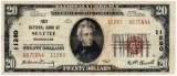 1929 $20 Seattle WA National Currency Note Charter #11280 Type 2