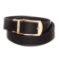 Dunhill Black Leather Gold Buckle Belt