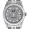 Rolex Mens Stainless Steel Meteorite Diamond 36MM Datejust Wristwatch