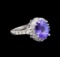 14KT White Gold 3.10 ctw Tanzanite and Diamond Ring