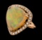 19.78 ctw Opal and Diamond Ring - 14KT Rose Gold