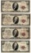 Lot (4) 1929 $10 San Francsico CA National Currency Notes - Charter 13044