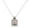 0.5 ctw Diamond Pendant With Chain - 14KT White Gold