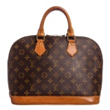 Louis Vuitton Monogram Canvas Leather Alma PM Handbag