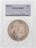 1885-O $1 Morgan Silver Dollar Coin PCGS MS65