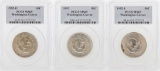 Set of 1946/S/D Booker T. Washington Memorial Half Dollar Coin PCGS MS65