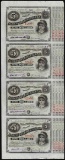 Uncut Sheet of (4) State of Louisiana Baby Bond Obsolete Notes