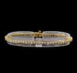 14KT Yellow Gold 1.89 ctw Diamond Tennis Bracelet
