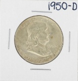 1950-D Franklin Half Dollar Silver Coin