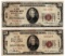 Lot (2) 1929 $20 Portland OR National Currency Notes