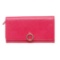 Bvlgari Hot Pink Leather Long Continental Wallet