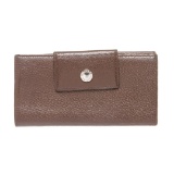 Bvlgari Brown Leather Snap Closure Long Wallet