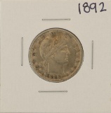 1892 Barber Quarter Coin