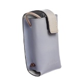 Salvatore Ferragamo Lilac Gray Leather Small Phone Case Bag
