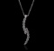 14KT White Gold 0.30 ctw Diamond Pendant With Chain