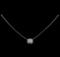 0.35 ctw Diamond Pendant with Chain - 14KT White Gold