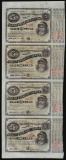 Uncut Sheet of (4) State of Louisiana Baby Bond Obsolete Notes