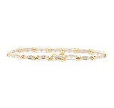 1 ctw Diamond Bracelet -10KT Yellow And White Gold