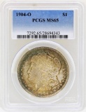 1904-O $1 Morgan Silver Dollar Coin PCGS MS65 Nice Toning