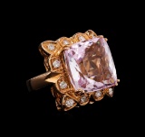 0.74ct GIA Very Light Pink Radiant Diamond Pendant – Rare Colors