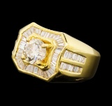 0.28 CT 5.20 x 4.40 MM Lemon Color Polished Oval Shape Natural Diamond Ring