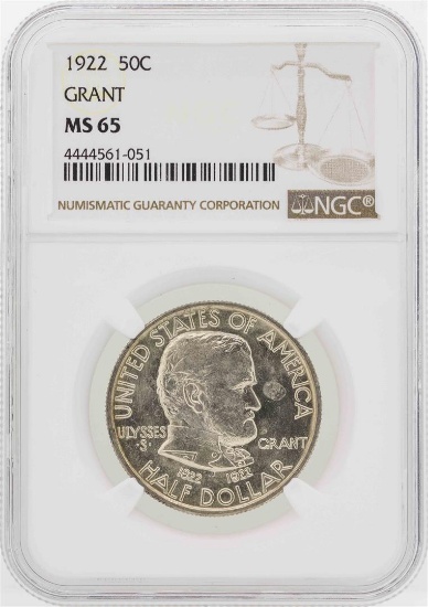 1922 Grant Memorial Commemorative Half Dollar Coin NGC MS65