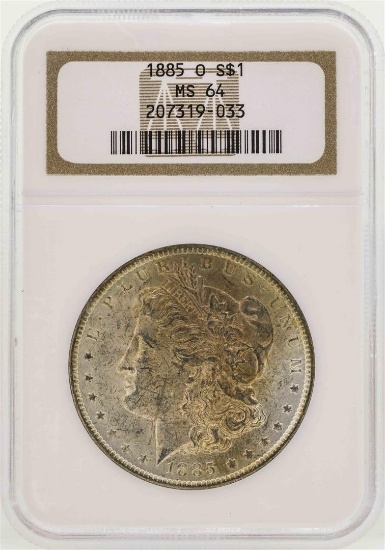 1885-O $1 Morgan Silver Dollar Coin NGC MS64