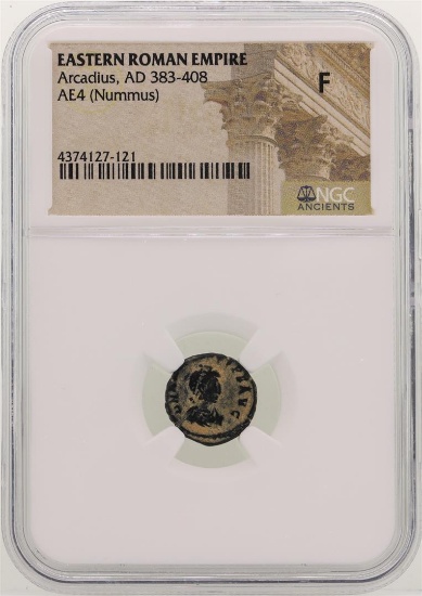 Arcadius 383-408 AD Ancient Eastern Roman Empire NGC F