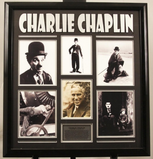 Charlie Chaplin Autographed Photo Collage